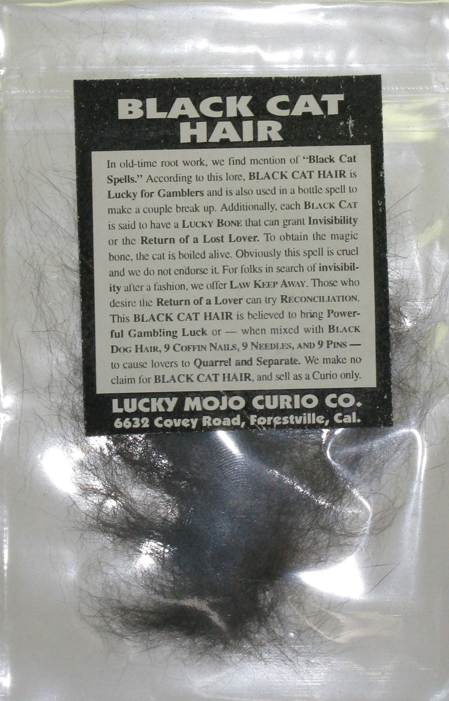 Herb Magic Catalogue: Black Cat Hair