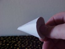 Step 1, Make Paper Cone Incense Shaper